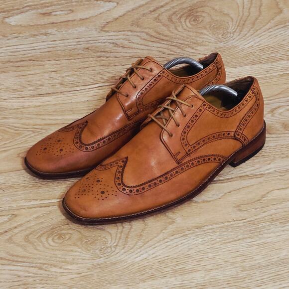 Cole Haan Air Giraldo Oxfords Dress Shoes Mens Size 11.5 Brown Leather Wingtip main image 9
